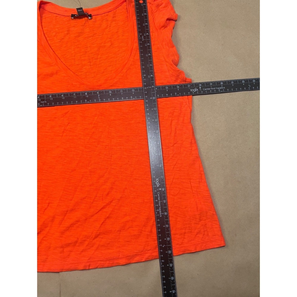 Express Orange Ruffle Sleeve Top Womens Size S - Picture 6 of 6
